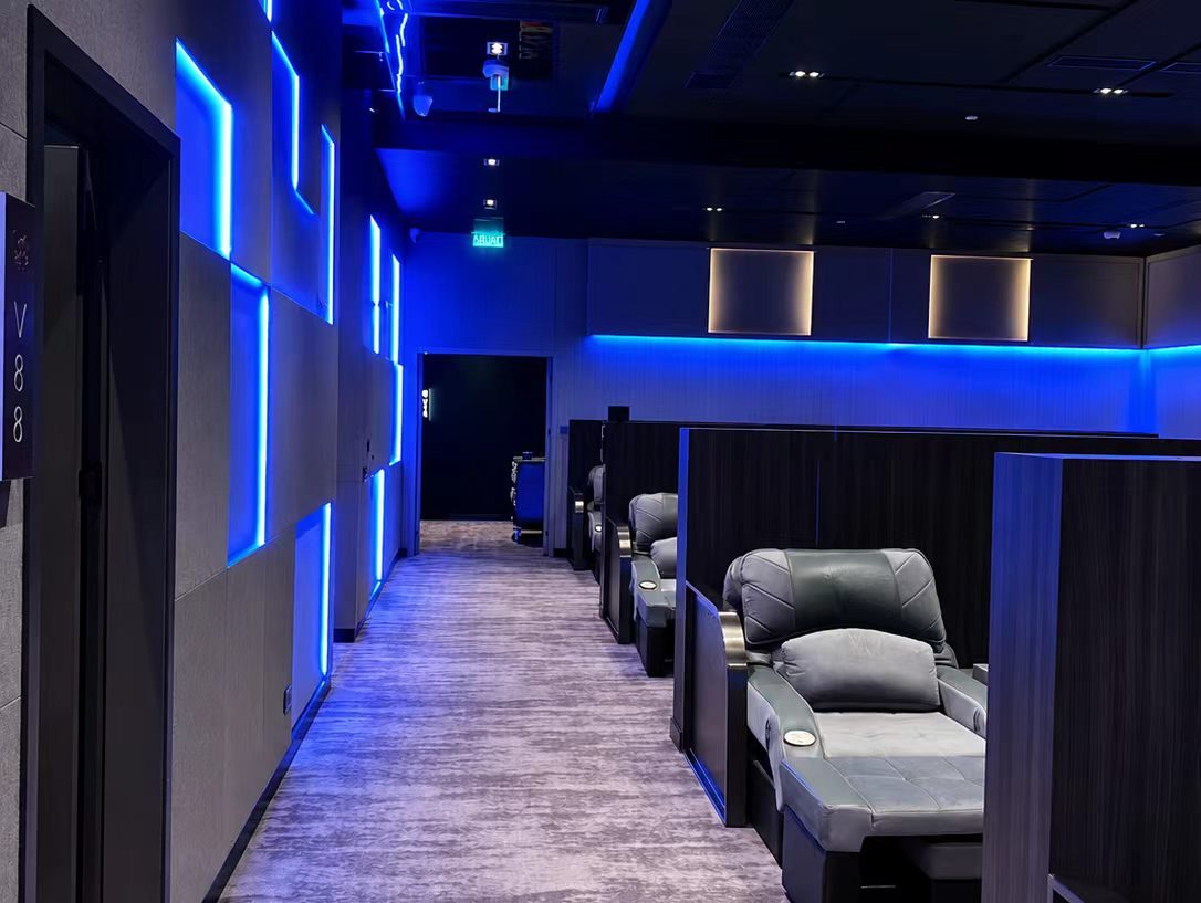 Lounge recliners in the main hall.