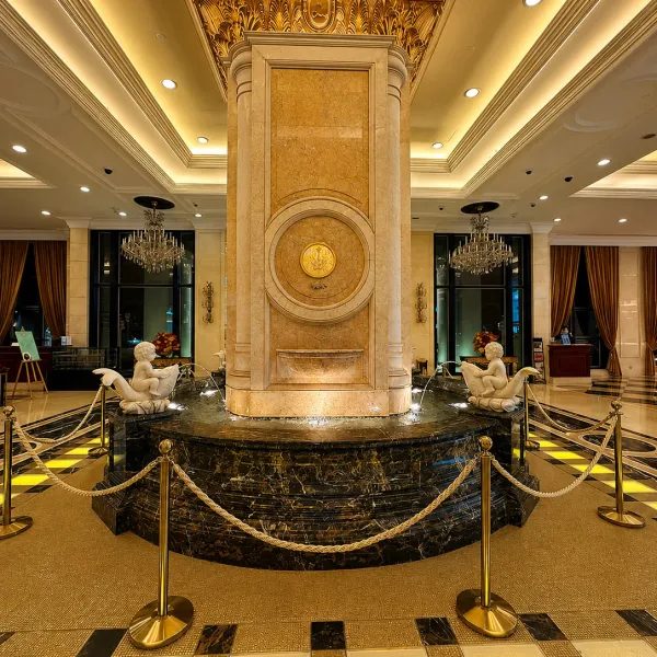 Lobby fountain.